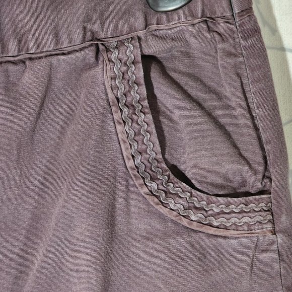 Elevenses Brown Squiggle Trim Mini Skirt w/ Pockets - Picture 2 of 4